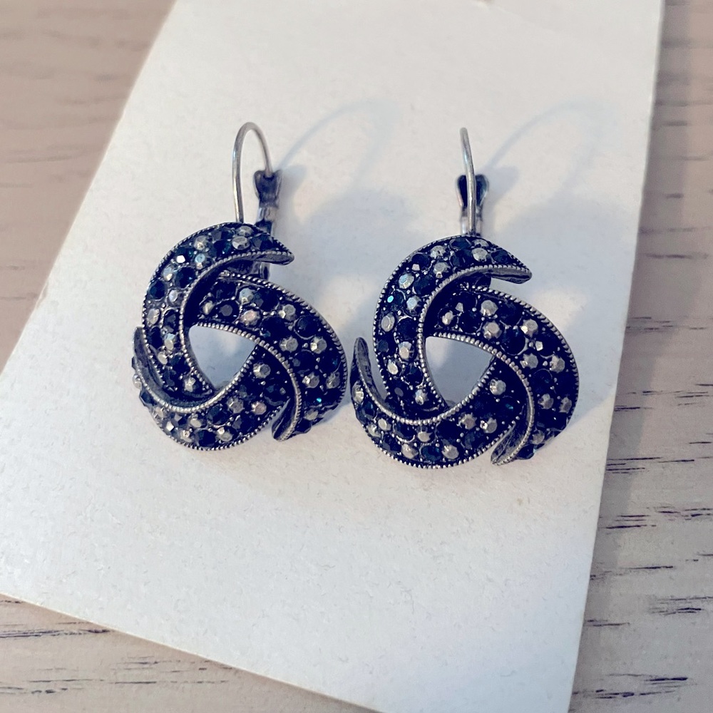 Italian Marcasite Earrings with enclosed clasp
